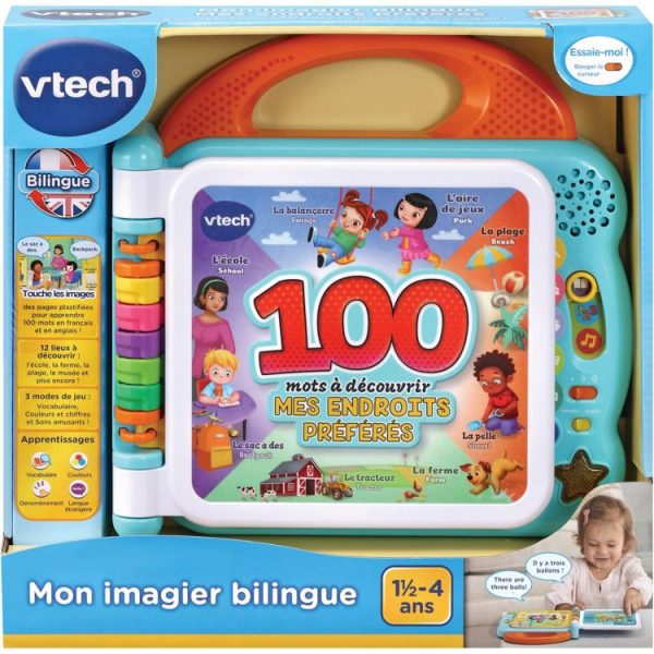 Grosses soldes 🔔 VTECH Mon Imagier Bilingue – Mes Endroits Préférés 🎁 3