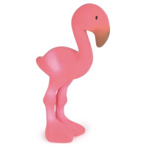 Budget 💯 Grand Hochet En Caoutchouc Naturel Flamant Rose Et Sa Jolie Boîte Tikiri ✔️ 7