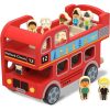 De gros ⌛ Jouet En Bois En Forme De Bus Londonien – Bus Rouge à Deux étages Et 8 Figurines 🤩 5