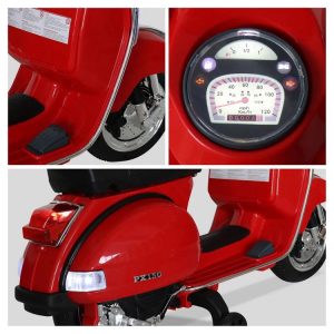 Budget 😉 MGM Porteur VESPA électrique Rouge 6V 💯 9