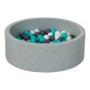 Le moins cher 👏 Piscine à Balles Aire De Jeu + 150 Balles Blanc, Gris, Turquoise 🧨 5