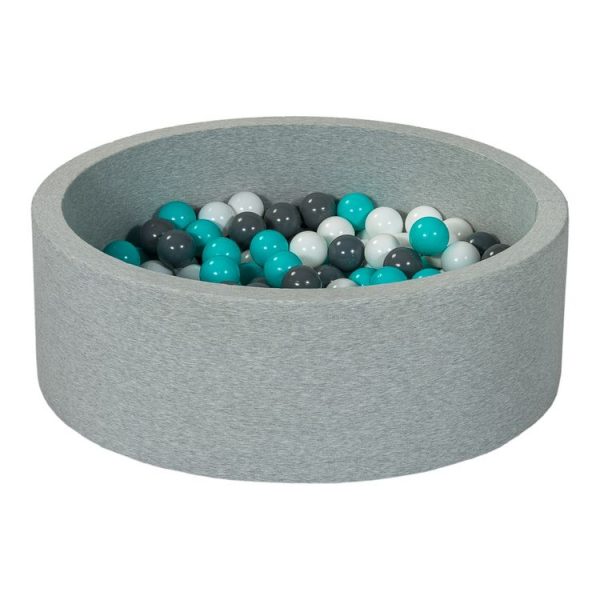 Le moins cher 👏 Piscine à Balles Aire De Jeu + 150 Balles Blanc, Gris, Turquoise 🧨 1