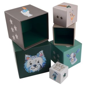 Vente flash 🎉 MAGNI Jouet D’éveil – Cubes à Empiler – Pyramide Magni 🎁 7