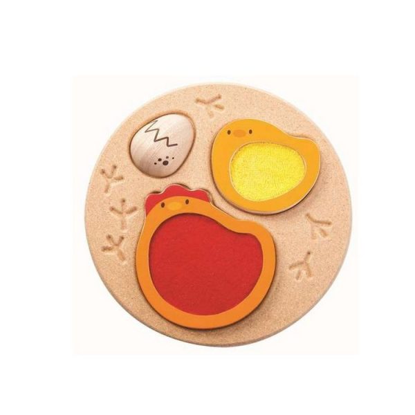 Grosses soldes 🎉 Plan Toys Puzzle à Encastrement En Bois Poule-Oeuf : Le Toucher ✨ 1