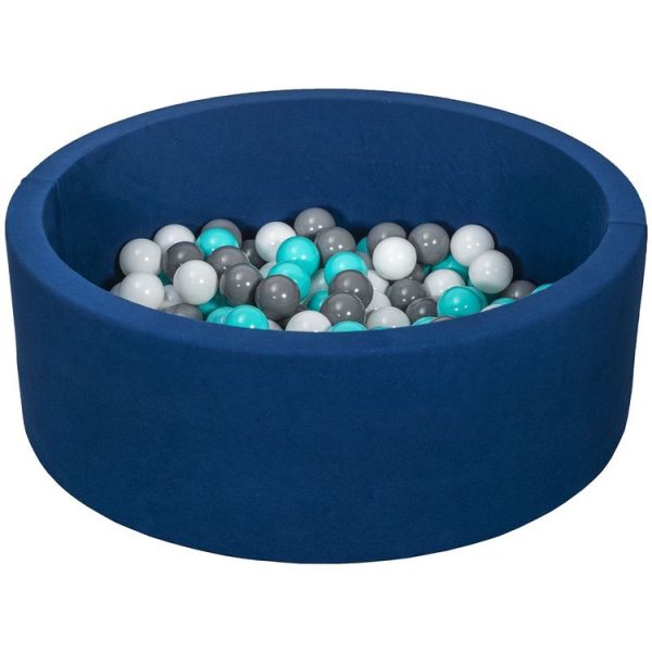 Grosses soldes ✔️ Piscine à Balles Aire De Jeu + 150 Balles Bleu Marine Blanc,gris,turquoise 🎁 1