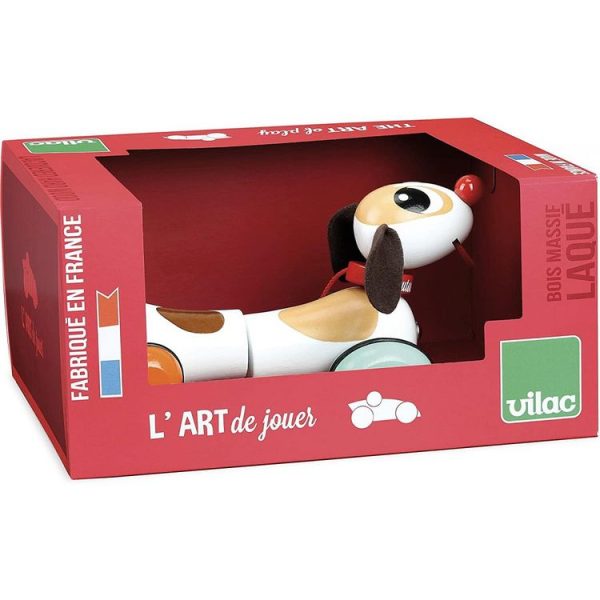 Le moins cher 😍 Vilac Toutou Le Chien En Bois A Tirer 🎁 3