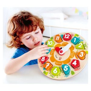 De gros 🧨 Hape Encastrement En Bois : Horloge Chunky ✨ 7