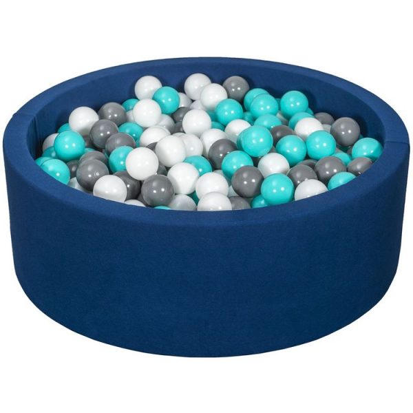 Coupon ❤️ Piscine à Balles Aire De Jeu + 450 Balles Bleu Marine Blanc,gris,turquoise 🧨 1