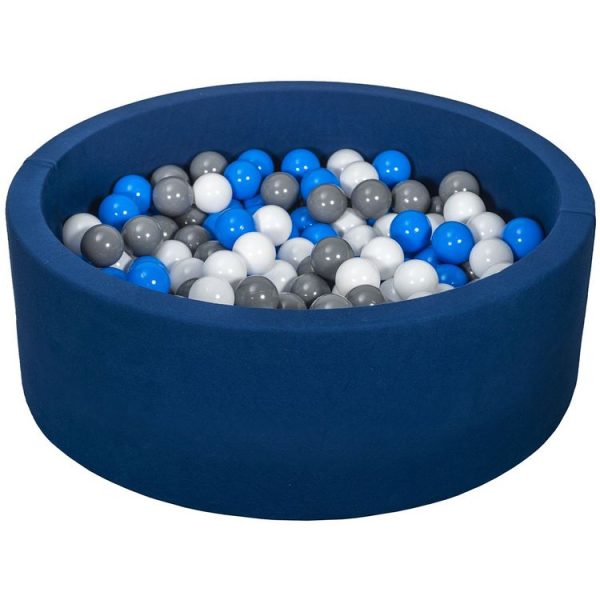 Vente flash 🔔 Piscine à Balles Aire De Jeu + 200 Balles Bleu Marine Blanc,bleu,gris 🔥 1