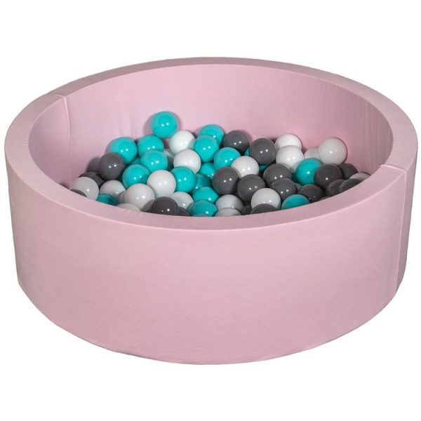 Meilleure affaire 😀 Piscine à Balles Aire De Jeu + 150 Balles Rose Blanc,gris,turquoise ✨ 1