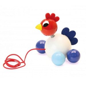 Vente flash ✔️ Vilac Jouet à Tirer En Bois : Cocorico Le Coq à Promener 🥰 7