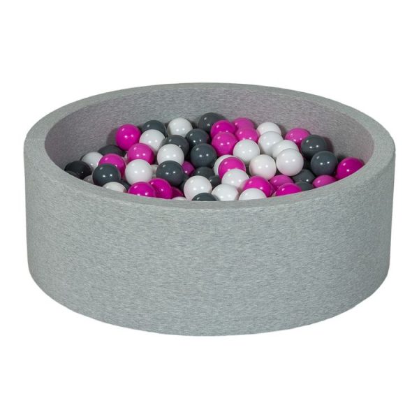 Coupon ⭐ Piscine à Balles Aire De Jeu + 300 Balles Blanc, Rose, Gris 👏 1