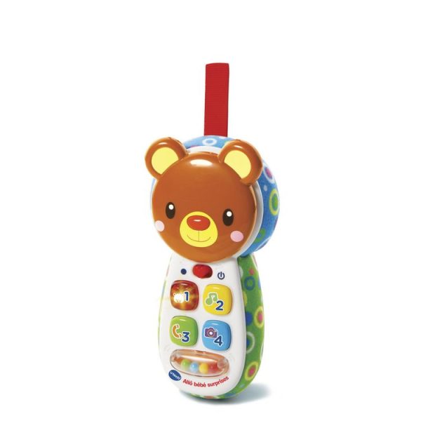 Offres 👍 VTECH Téléphone Allo Bébé Surprises Brun – Dès 12 Mois 🎉 1