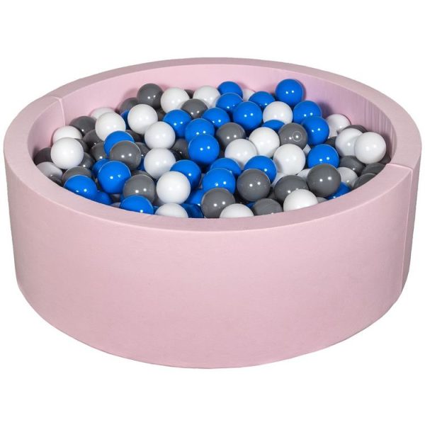 Meilleure vente 🎁 Piscine à Balles Aire De Jeu + 450 Balles Rose Blanc,bleu,gris 😉 1