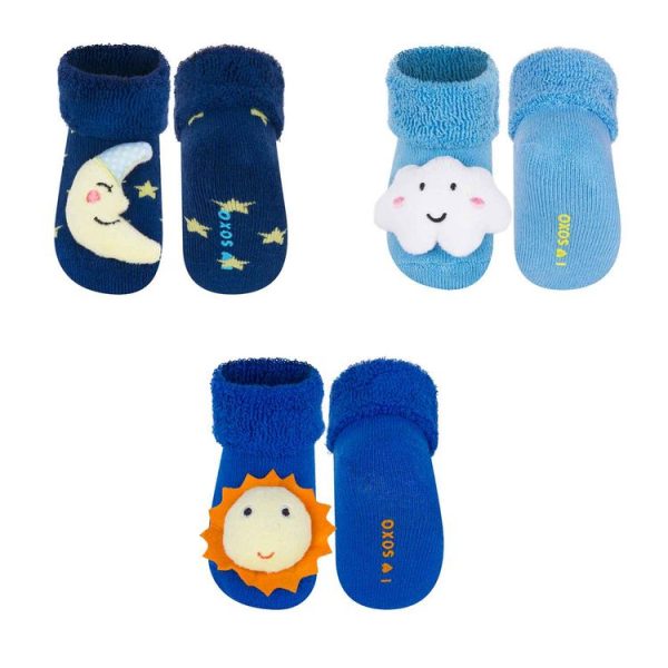 Vente flash ❤️ SEVIRA KIDS Lot De 3 Paires De Chaussettes D’éveil, Céleste Garçon SEVIRA KIDS 🥰 1